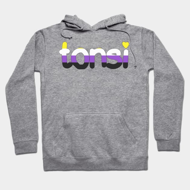 Nonbinary (Toki Pona, Enby Pride Colors) Hoodie by dikleyt